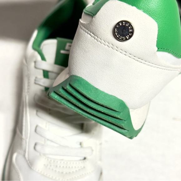 New Steve Madden Kinkade Retro White Green Sneakers 8.5 - Picture 6 of 9